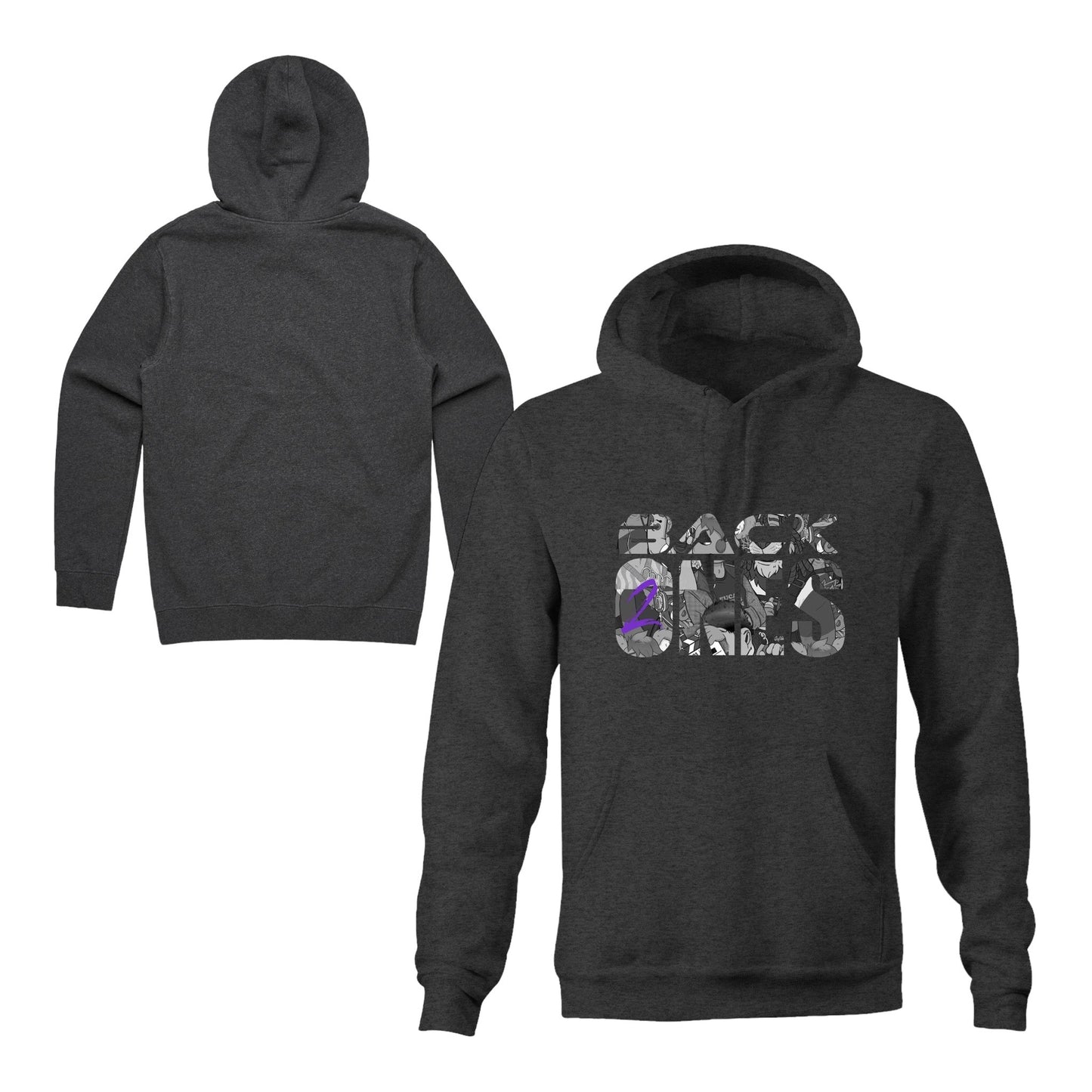 BACK2ONES B&W POP - Pocket Hoodie