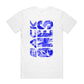 The BACK2ONES AZURE BLUE - BACK PRINT - Certified Organic Tee