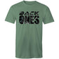 The BACK2ONES MIDNIGHT BLACK - FRONT PRINT - Mens Tee